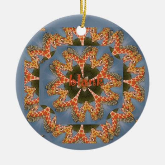 Giraffe Abstracte kunst Print Keramisch Ornament (Voorkant)