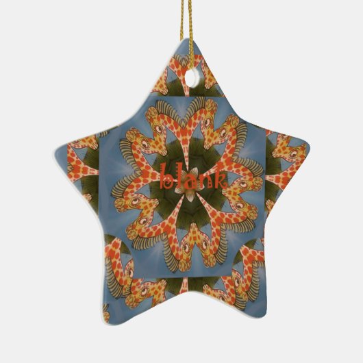 Giraffe Abstracte kunst Print Keramisch Ornament (Rechts)