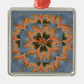 Giraffe Abstracte kunst Print Metalen Ornament (Voorkant)