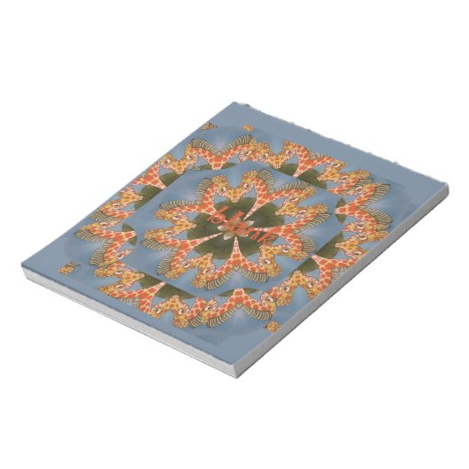 Giraffe Abstracte kunst Print Notitieblok (Linkerzijde)