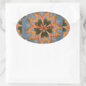 Giraffe Abstracte kunst Print Ovale Sticker (Tas)