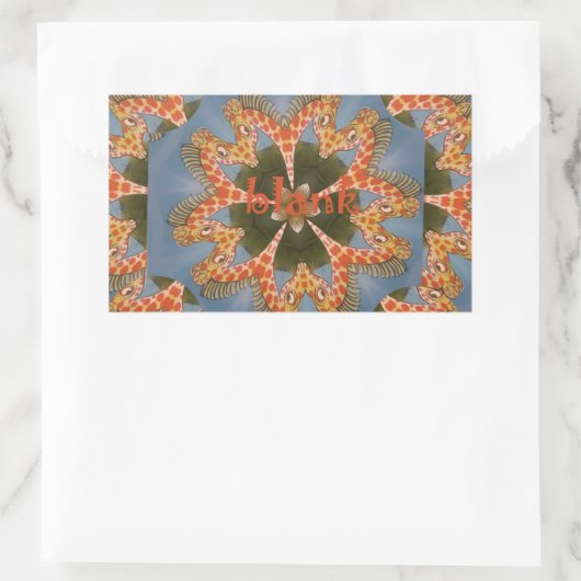 Giraffe Abstracte kunst Print Rechthoekige Sticker (Tas)