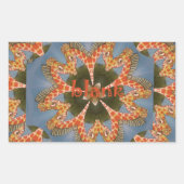 Giraffe Abstracte kunst Print Rechthoekige Sticker (Voorkant)