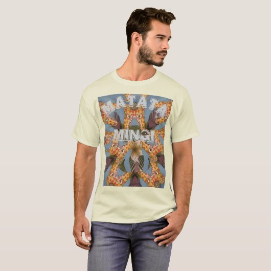 Giraffe Abstracte kunst Print T-shirt (Voorkant volledig)