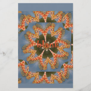 Giraffe Abstracte Kunstprint Briefpapier