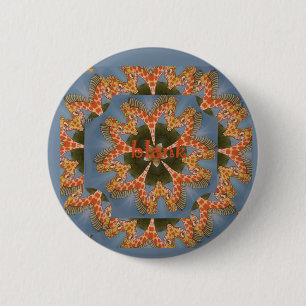 Giraffe Abstracte Kunstprint Ronde Button 5,7 Cm
