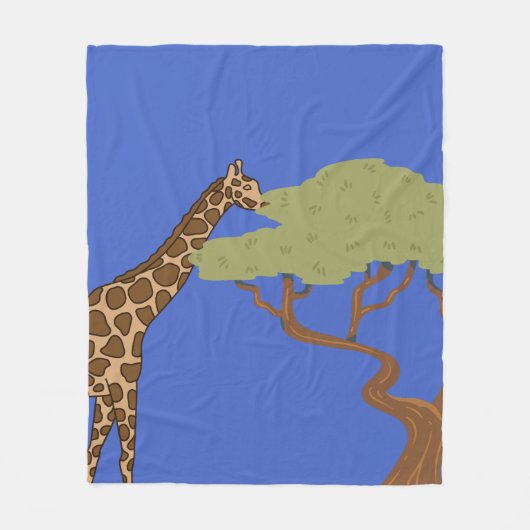 Giraffe, Acacia Fleece Deken (Voorkant)