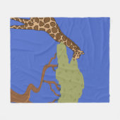 Giraffe, Acacia Fleece Deken (Voorkant (Horizontaal))