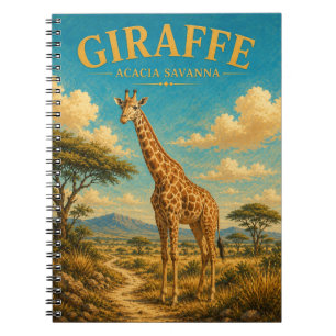 Giraffe Acacia Savanne Aquarel GeoSaga Notitieboek