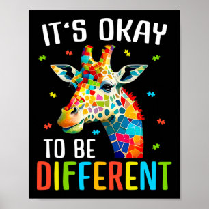 Giraffe Acceptatie Kinderen Jongens Meisjes Het Is Poster