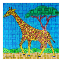 Giraffe - acrylprint