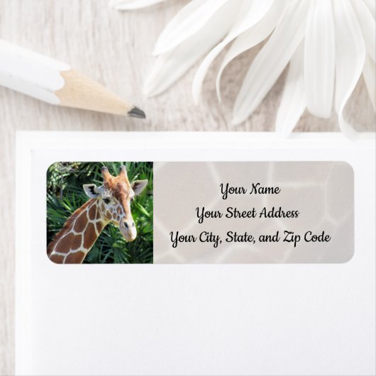 Giraffe Adresetiketten Etiket (Insitu)
