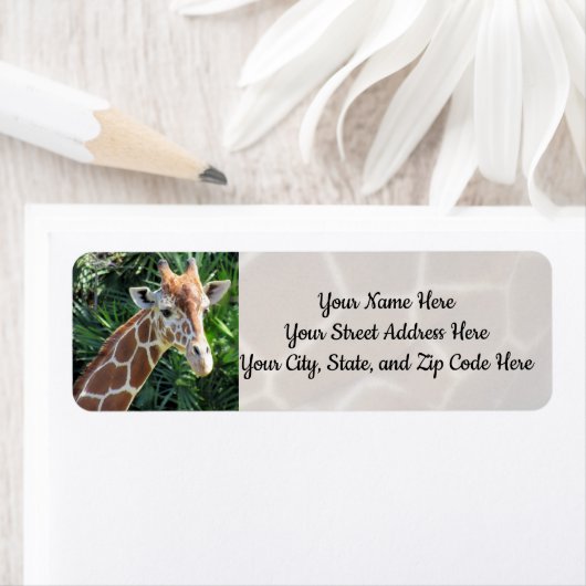 Giraffe Adresetiketten Etiket (Insitu)