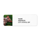 GIRAFFE ADRESLABEL POSEREN ETIKET (Voorkant)