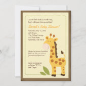 Giraffe Adventure 5x7 Baby shower Uitnodiging (Voorkant)