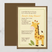 Giraffe Adventure 5x7 Baby shower Uitnodiging (Voorkant / Achterkant)
