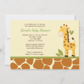 Giraffe Adventure 5x7 Baby shower Uitnodiging (Voorkant)