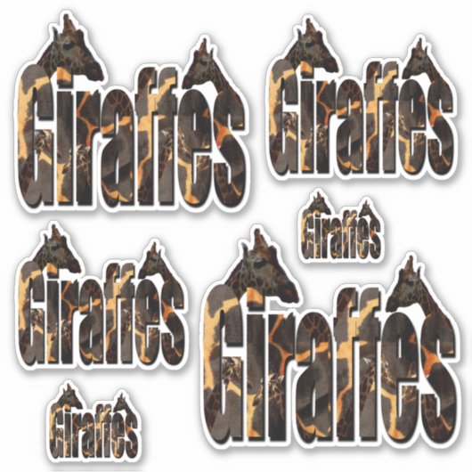 Giraffe Afbeelding Logos Sticker (Voorkant)