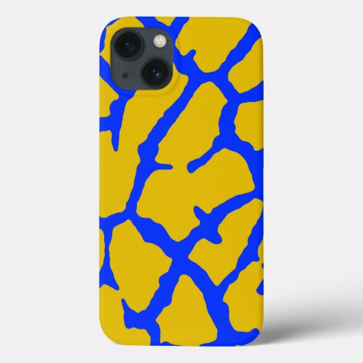 Giraffe Afdruk Geel Blauw Case-Mate iPhone Case (Achterkant)
