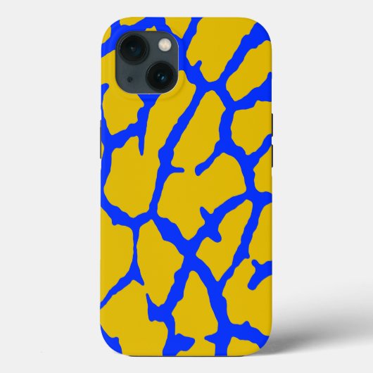Giraffe Afdruk Geel Blauw Case-Mate iPhone Case (Achterkant)