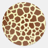 Giraffe Afdrukenvelopverzegeling Ronde Sticker (Voorkant)