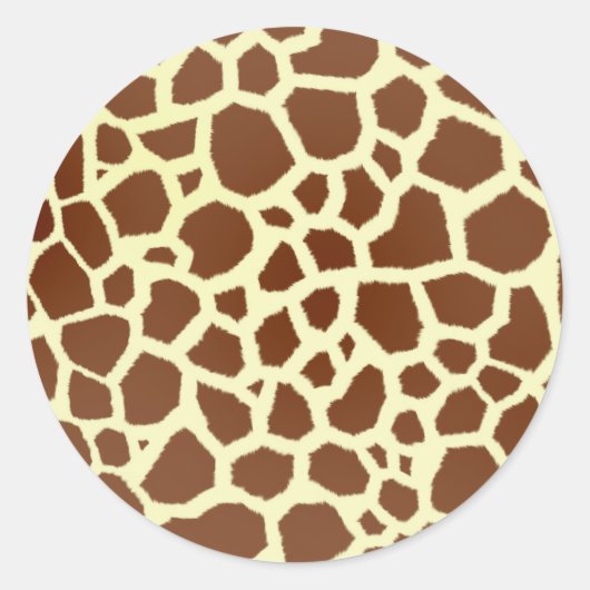 Giraffe Afdrukenvelopverzegeling Ronde Sticker (Voorkant)