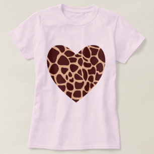 Giraffe Afdrukhart T-shirt