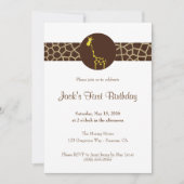 Giraffe Afdrukken Aangepaste verjaardag Kaart (Voorkant)