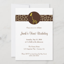 Giraffe Afdrukken Aangepaste verjaardag Kaart