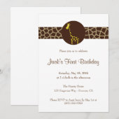 Giraffe Afdrukken Aangepaste verjaardag Kaart (Voorkant / Achterkant)