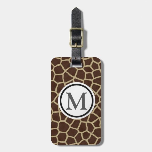 Giraffe afdrukken bagagelabel (Voorkant verticaal)