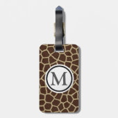 Giraffe afdrukken bagagelabel (Achterkant verticaal)