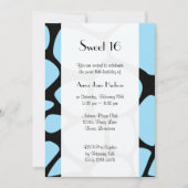 Giraffe afdrukken, blauwe Giraffe, Oerwoud, zoet 1 Kaart (Voorkant)