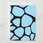 Giraffe afdrukken, blauwe Giraffe, Oerwoud, zoet 1 Kaart (Achterkant)