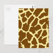 Giraffe afdrukken briefkaart (Voorkant / Achterkant)