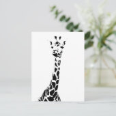 Giraffe afdrukken briefkaart (Staand voorkant)