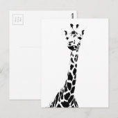Giraffe afdrukken briefkaart (Voorkant / Achterkant)