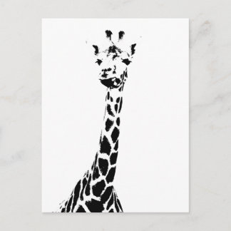 Giraffe afdrukken briefkaart