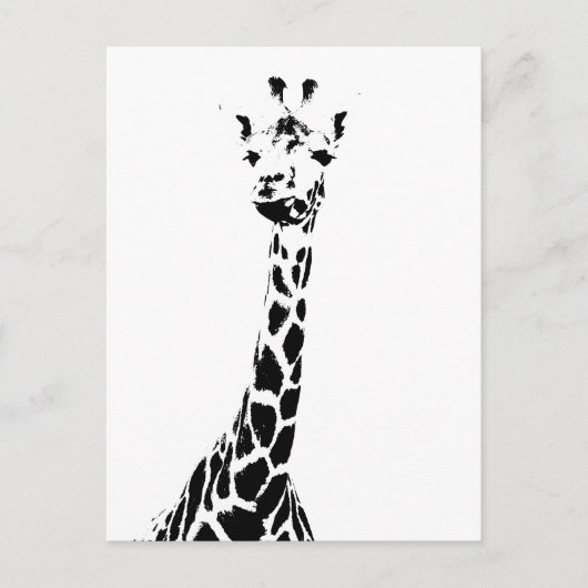 Giraffe afdrukken briefkaart (Voorkant)