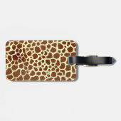 Giraffe Afdrukken en roze Bagagelabel (Achterkant horizontaal)