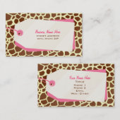 Giraffe afdrukken en winkelen Label detailhandel V (Voorkant / Achterkant)