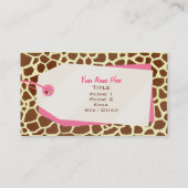 Giraffe afdrukken en winkelen Label detailhandel V (Achterkant)