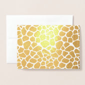 Giraffe afdrukken folie kaarten (Voorkant met envelop)