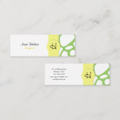 Giraffe afdrukken, groene Giraffe, dierlijke afdru Mini Visitekaartje (Voorkant / Achterkant)