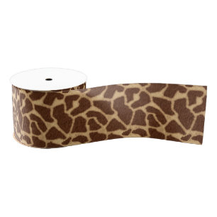 Giraffe afdrukken grosgrain lint