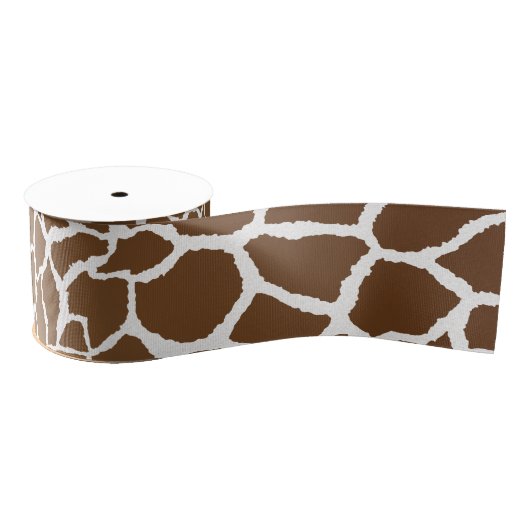 Giraffe afdrukken grosgrain lint (Spoel)