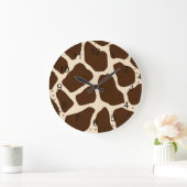 Giraffe afdrukken grote klok (Huis)