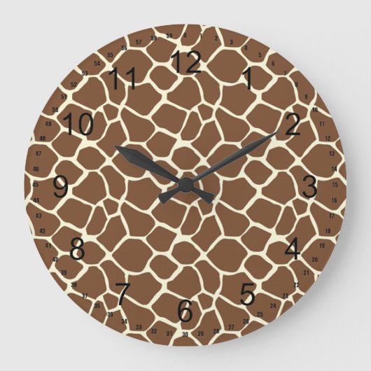Giraffe afdrukken grote klok (Voorkant)
