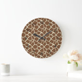 Giraffe afdrukken grote klok (Huis)