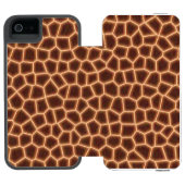 Giraffe afdrukken incipio iPhone portemonnee hoesje (Agenda Open)
